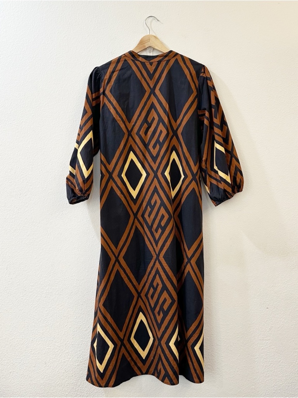 Porridge Anthropologie Women's Mireil V Neck Cotton Midi Dress Size Medium - Picture 7 of 11